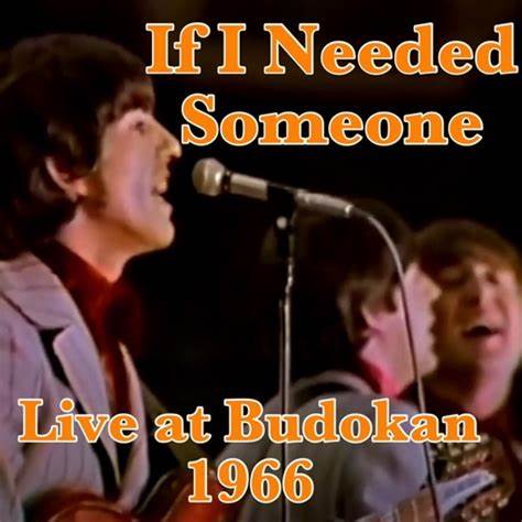 Web Pic - If I Needed Someone